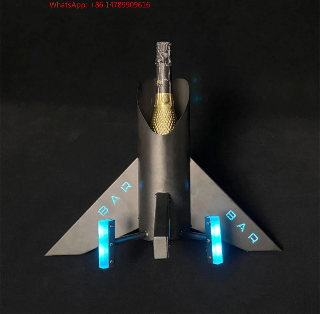 High-End Bespoke LED Bottle Display RackCustom Plane Bottle Glorifier Rechargeable Stainless Steel Rocket Bottle Presenter
High-End Bespoke LED Bottle Display RackCustom Plane Bottle Glorifier Rechargeable Stainless Steel Rocket Bottle Presenter