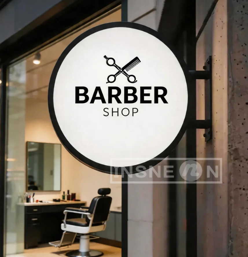 Round Double Sided Light Box Illuminated Advertising Sign Shop Signage Outdoor Projection Backlit Custom Barber Shop Equipment
Round Double Sided Light Box Illuminated Advertising Sign Shop Signage Outdoor Projection Backlit Custom Barber Shop Equipment
