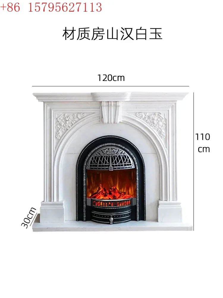 Marble Fangshan white marble fireplace, French American European simplicity, stone carving customization of the entrance cabinet
Marble Fangshan white marble fireplace, French American European simplicity, stone carving customization of the entrance cabinet