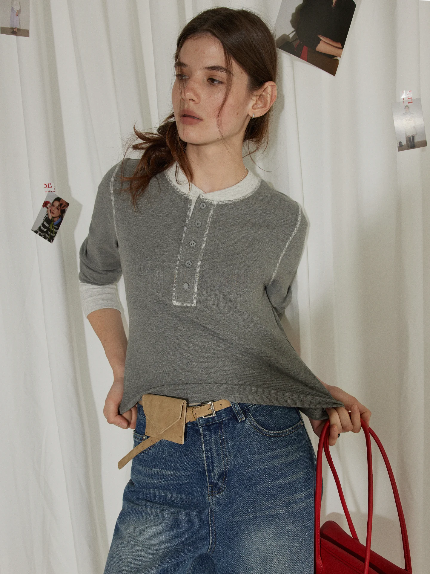 Lofi Choose Color Blo Long Sve T-irt Women's Loose Fit round Ne Top Design Sensation Autumn New Sle Slimming Effect
Lofi Choose Color Blo Long Sve T-irt Women's Loose Fit round Ne Top Design Sensation Autumn New Sle Slimming Effect