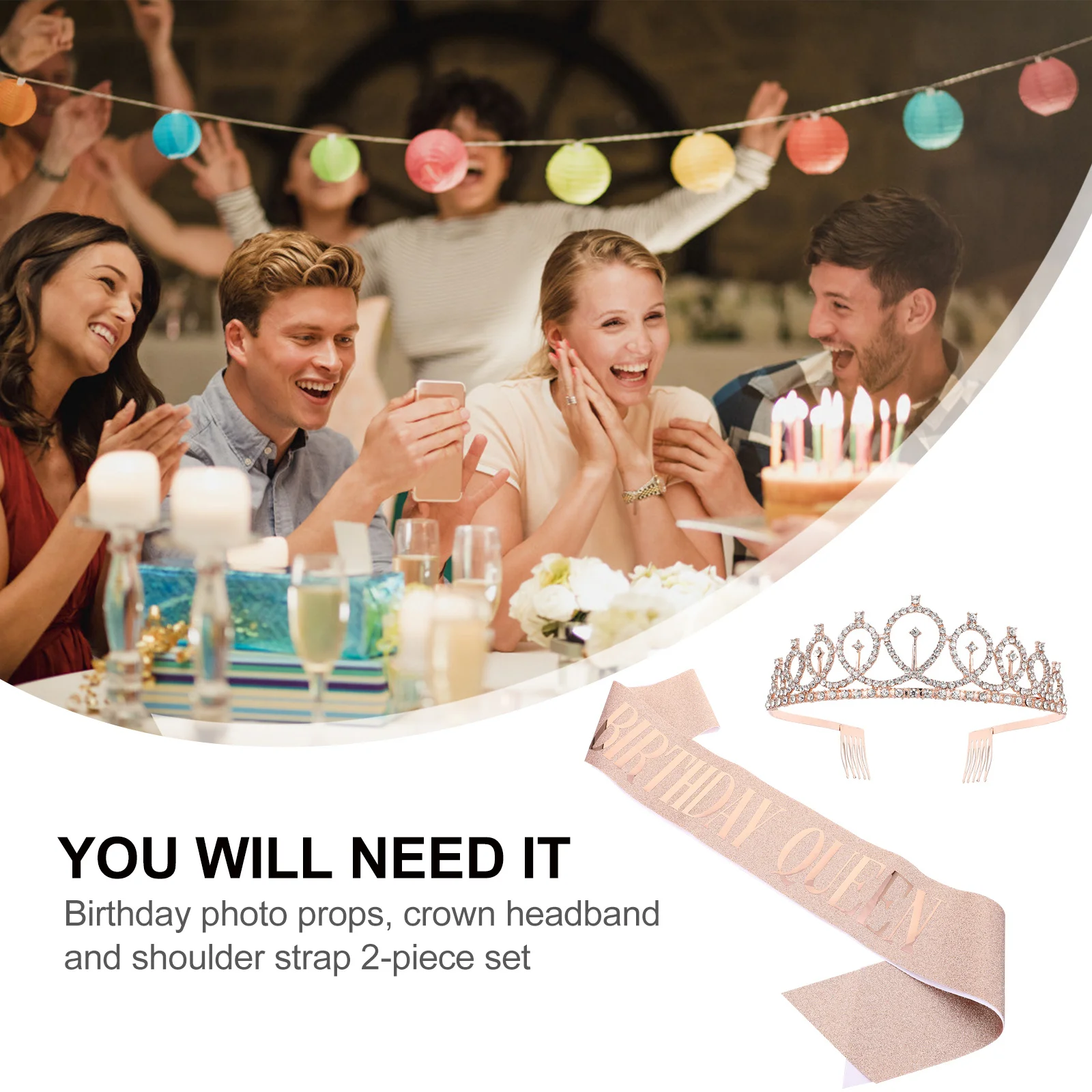 2Pcs Party Crown Etiquette Belt Birthday Supplies Premium Material Shiny Decor Elegant Sash Set Birthday Party Sash
2Pcs Party Crown Etiquette Belt Birthday Supplies Premium Material Shiny Decor Elegant Sash Set Birthday Party Sash