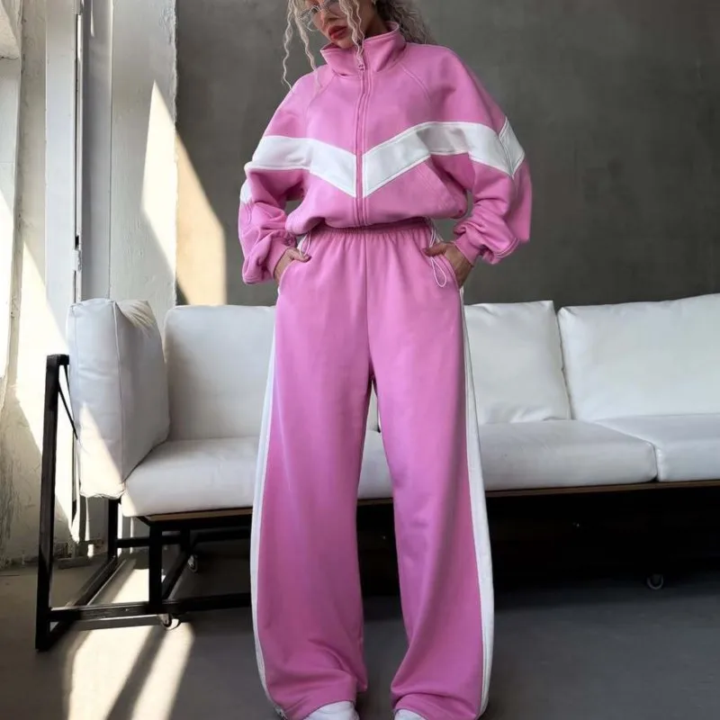 2025Women's Casual Sports Color Blocked Long Sleeve Zip Up Hooded Cardigan & Joggers Patchwork Two Piece Set
2025Women's Casual Sports Color Blocked Long Sleeve Zip Up Hooded Cardigan & Joggers Patchwork Two Piece Set