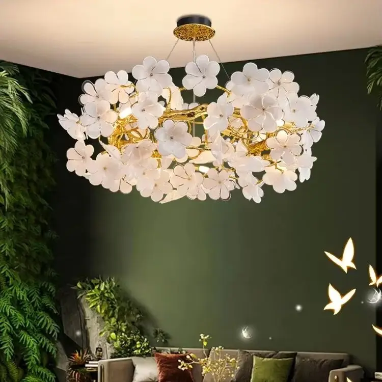 Modern Nordic Luxury Chandelier Creative Flower Design for Villa Living Room Master Bedroom Kitchen Island Indoor Home Lighting
Modern Nordic Luxury Chandelier Creative Flower Design for Villa Living Room Master Bedroom Kitchen Island Indoor Home Lighting