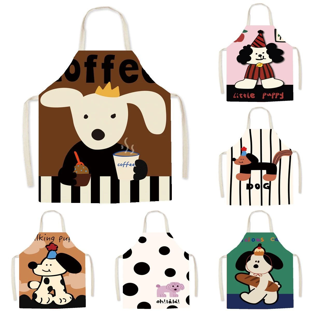 Cartoon Dog Parent-Child Fabric Sleeveless Apron Kitchen Home Parent-Child Fashion Work Clothes Overalls
Cartoon Dog Parent-Child Fabric Sleeveless Apron Kitchen Home Parent-Child Fashion Work Clothes Overalls