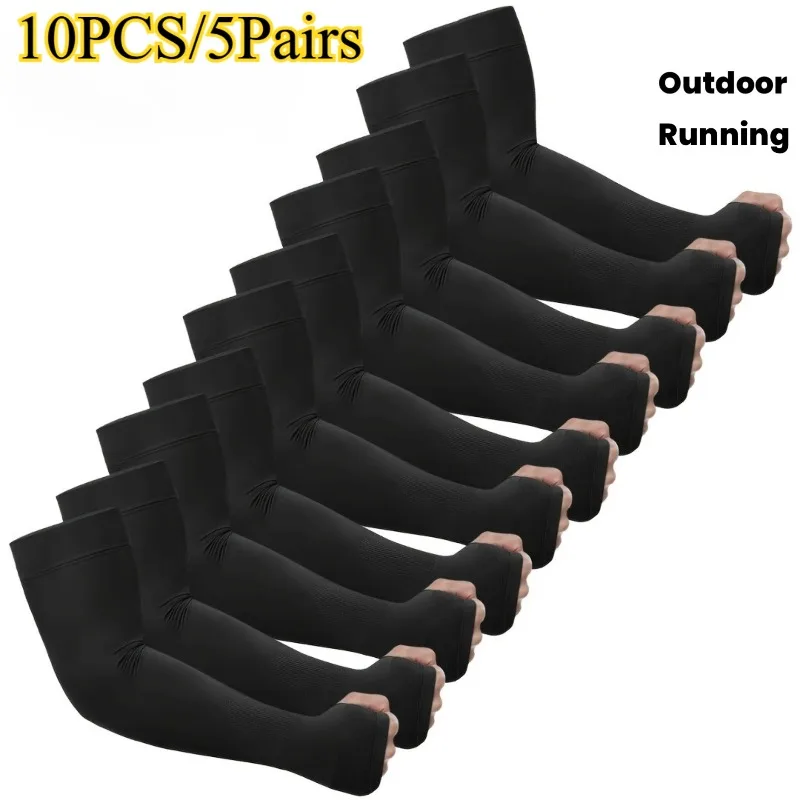 10pcs/ 5pairs Double Unisex Compressed Cool Arm Sleeve with Thumb Hole, Made of Nylon Fabric, Suitable for Outdoor Activities Such as Baseball, Basketball, Cycling, Running, Golf, Etc.
10pcs/ 5pairs Double Unisex Compressed Cool Arm Sleeve with Thumb Hole, Made of Nylon Fabric, Suitable for Outdoor Activities Such as Baseball, Basketball, Cycling, Running, Golf, Etc.