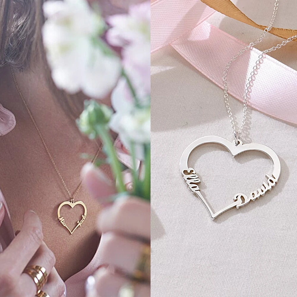 Custom Name Necklaces Gold Color Stainless Steel Necklaces Love Heart Personalized Jewelry Chain Necklaces for Women Gift
Custom Name Necklaces Gold Color Stainless Steel Necklaces Love Heart Personalized Jewelry Chain Necklaces for Women Gift