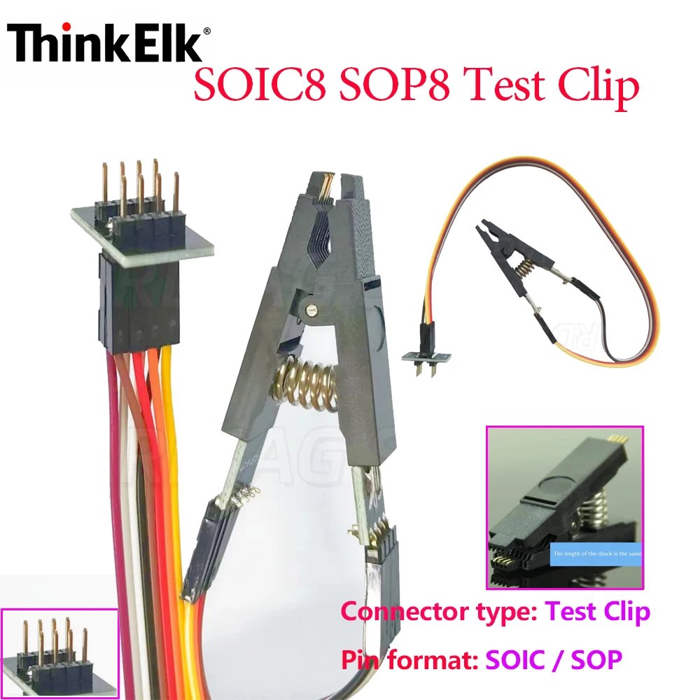 Professional SOIC8 SOP8 Test Clip Odometer Car Diagnostic Cables and Connectors for the Online In-circuit Sop8 -Dip8 Adapter
Professional SOIC8 SOP8 Test Clip Odometer Car Diagnostic Cables and Connectors for the Online In-circuit Sop8 -Dip8 Adapter
