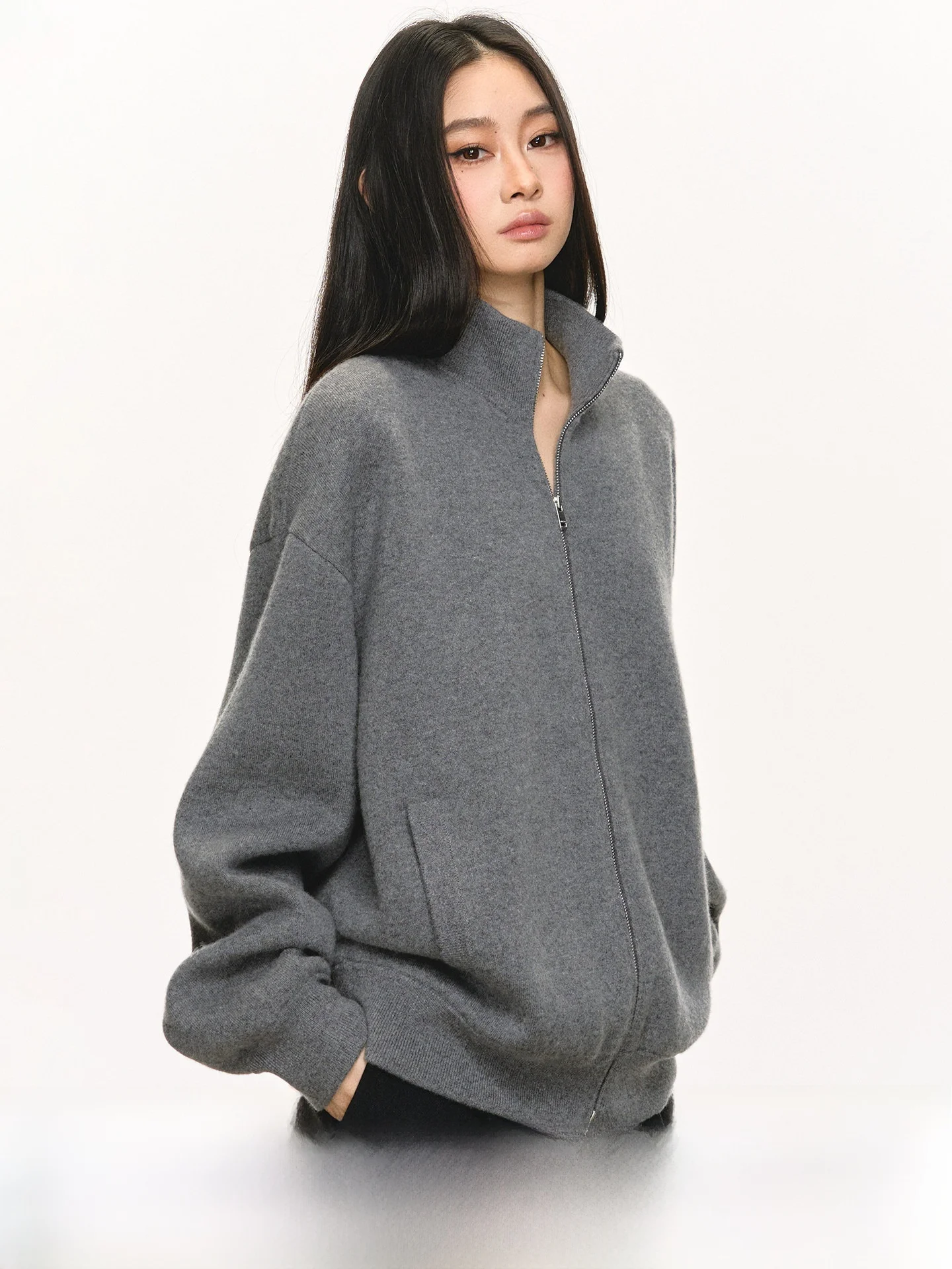 ay Zipper Loose Long Sve Stand Collar Sweater Coat Women's Spring Autumn Lazy Warm ANNA ANEAE Commute Sle Outerwear
ay Zipper Loose Long Sve Stand Collar Sweater Coat Women's Spring Autumn Lazy Warm ANNA ANEAE Commute Sle Outerwear