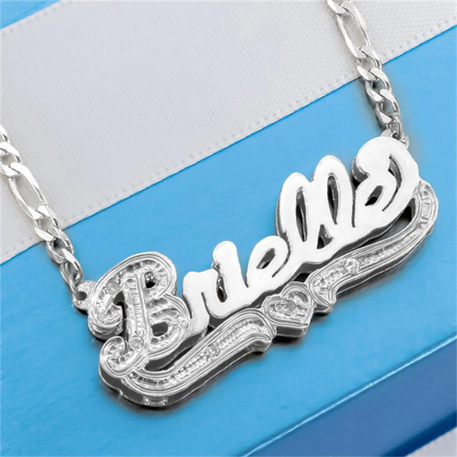 Custom Heart Two Tone 18K Gold Plated Name Necklace Stainless Steel Custom Double Layer Name Pendant Woman Hip Hop Accessories
Custom Heart Two Tone 18K Gold Plated Name Necklace Stainless Steel Custom Double Layer Name Pendant Woman Hip Hop Accessories