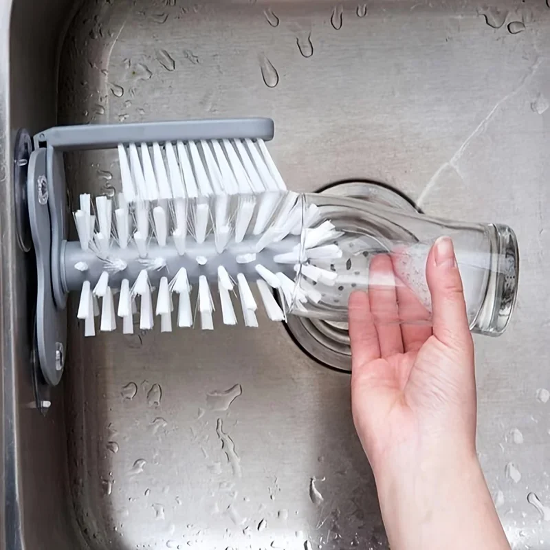 Wall-absorbing Lazy Cup Brush Glass Cup Cleaning Brush Kitchen Rotating Water Cup Tea Cup Bottle Brush Cup Brush Metal brush
Wall-absorbing Lazy Cup Brush Glass Cup Cleaning Brush Kitchen Rotating Water Cup Tea Cup Bottle Brush Cup Brush Metal brush