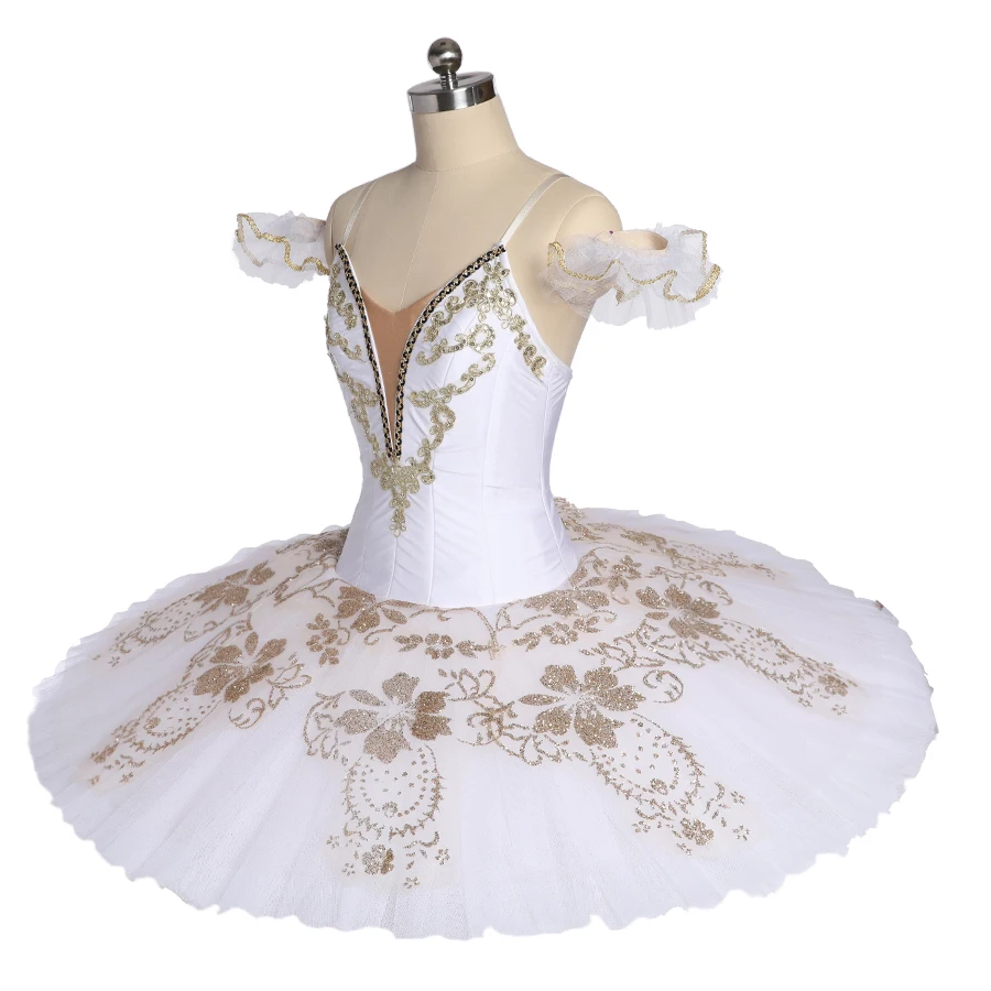 Professional Unique Design Custom Size Women Adult Performance Wear White Gold Ballet Tutu
Professional Unique Design Custom Size Women Adult Performance Wear White Gold Ballet Tutu