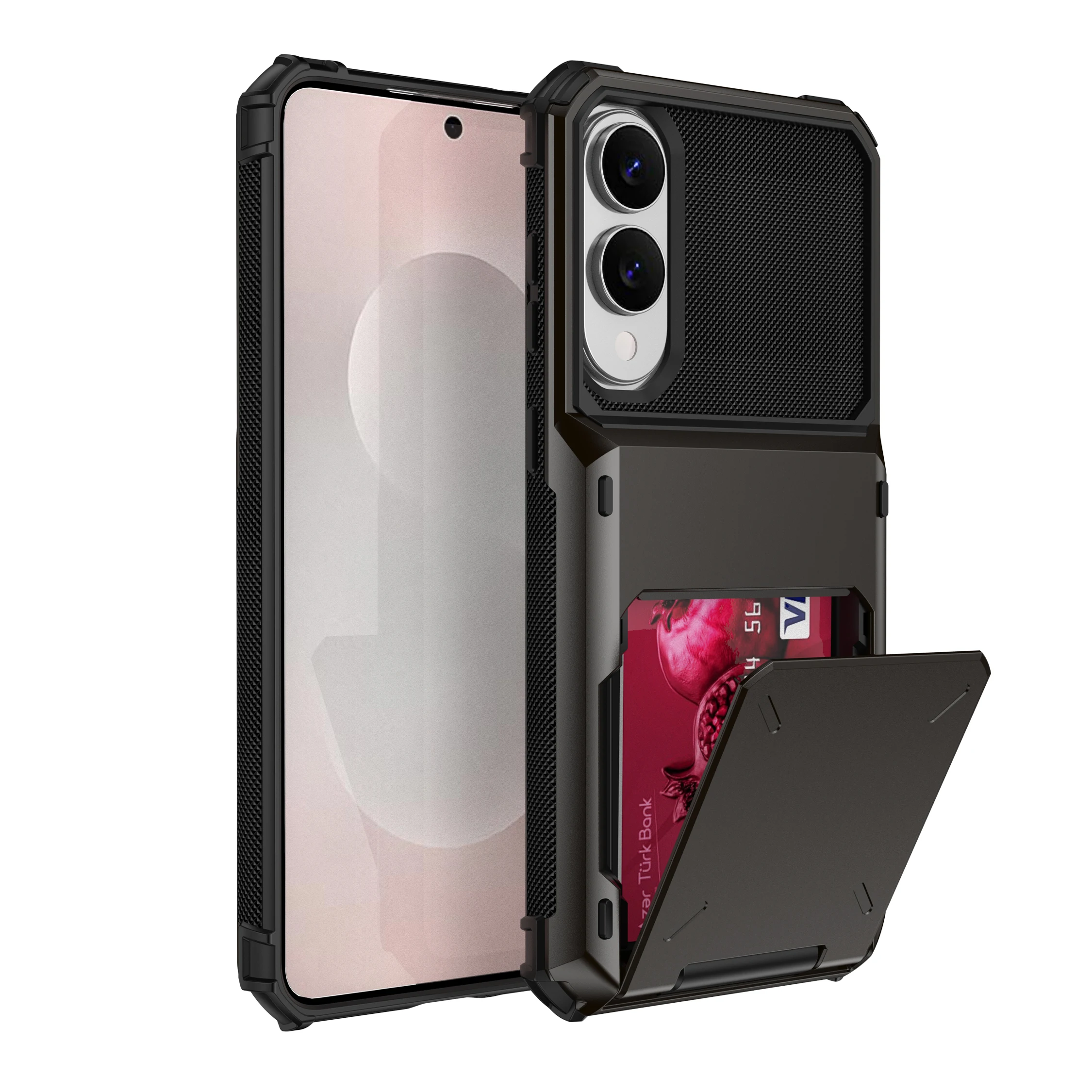 Hybrid Dual Layer Card Holder Wallet Phone Case For Samsung Galaxy S25 Edge S24 Ultra S23 FE S22 S21, Shockproof Hard Back Cover
Hybrid Dual Layer Card Holder Wallet Phone Case For Samsung Galaxy S25 Edge S24 Ultra S23 FE S22 S21, Shockproof Hard Back Cover