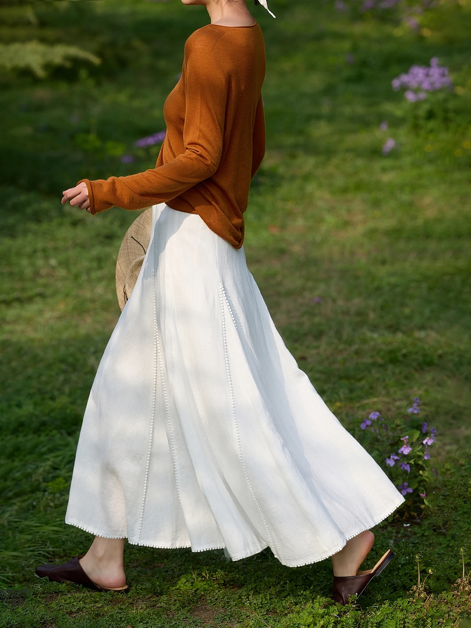 WeTHEE Larse Linen Large Umbrella Skirt 3D Tailoring Splice High Waist A-Line Half Skirt Breathable Skin-Friendly Ladies Skirt
WeTHEE Larse Linen Large Umbrella Skirt 3D Tailoring Splice High Waist A-Line Half Skirt Breathable Skin-Friendly Ladies Skirt