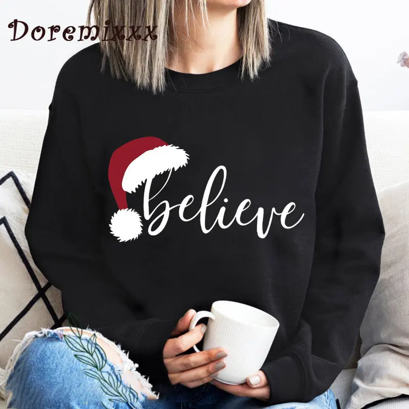 Believe Christmas Unisex Sweatshirt for Men Women Aesthetic Letter Print Winter Clothes Womens Long Sleece Oversized Hoodie
Believe Christmas Unisex Sweatshirt for Men Women Aesthetic Letter Print Winter Clothes Womens Long Sleece Oversized Hoodie