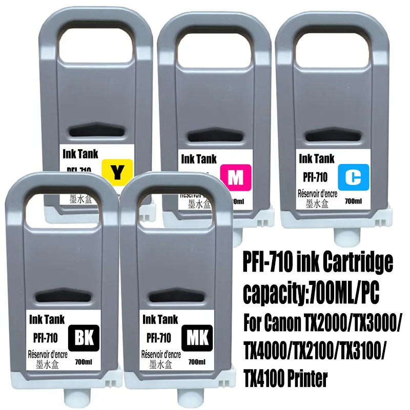 Чернильный картридж Canon PFI-710 для принтеров Canon TX2000, TX3000, TX4000, TX2100, TX3100, TX4100, с чернилами на основе красителя и чипом
Чернильный картридж Canon PFI-710 для принтеров Canon TX2000, TX3000, TX4000, TX2100, TX3100, TX4100, с чернилами на основе красителя и чипом