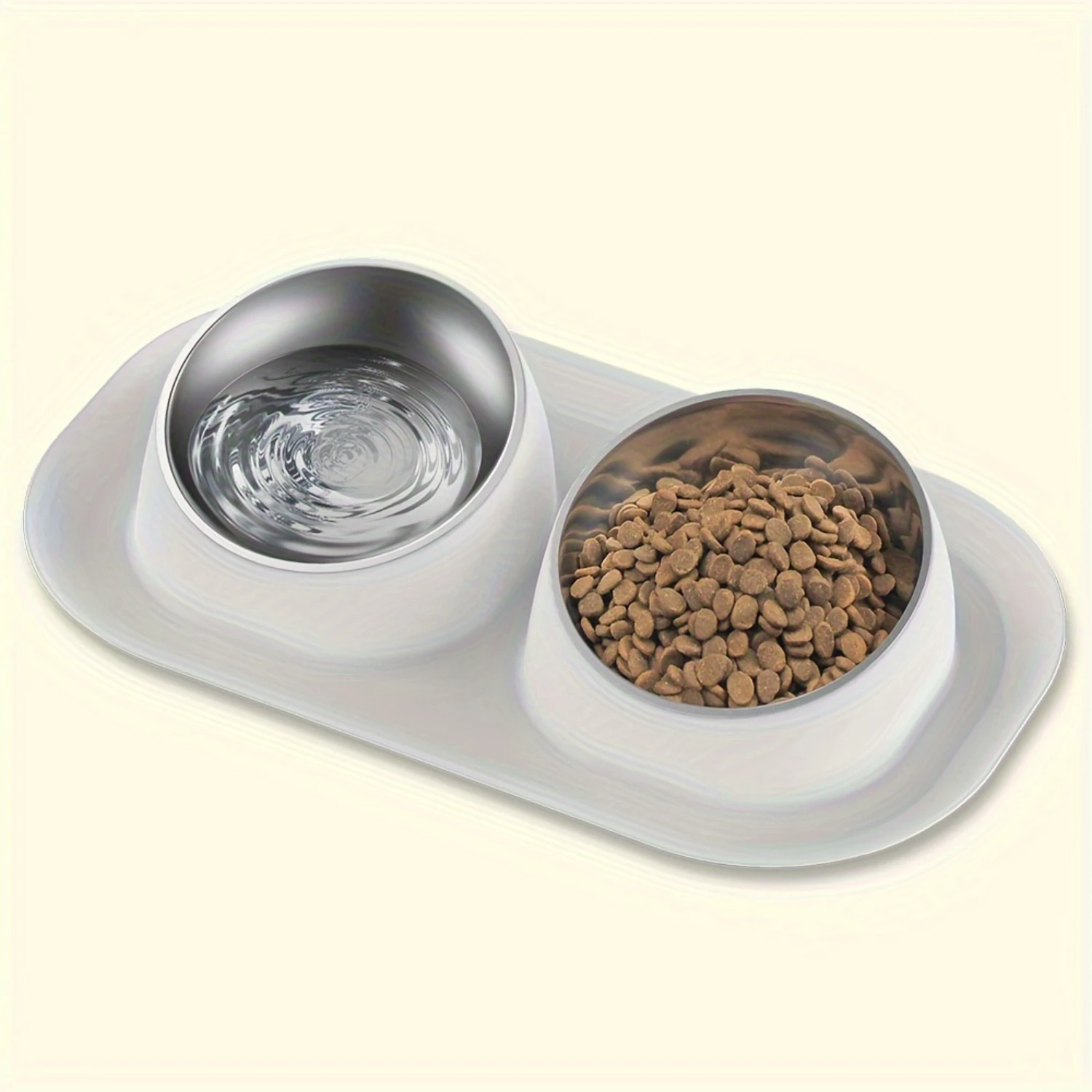 Dog Cat Food and Water Bowl Set, 2 Removable Stainless Steel Feeding Bowls with Non-Slip Leak-Proof Plastic Stand Suitable for
Dog Cat Food and Water Bowl Set, 2 Removable Stainless Steel Feeding Bowls with Non-Slip Leak-Proof Plastic Stand Suitable for