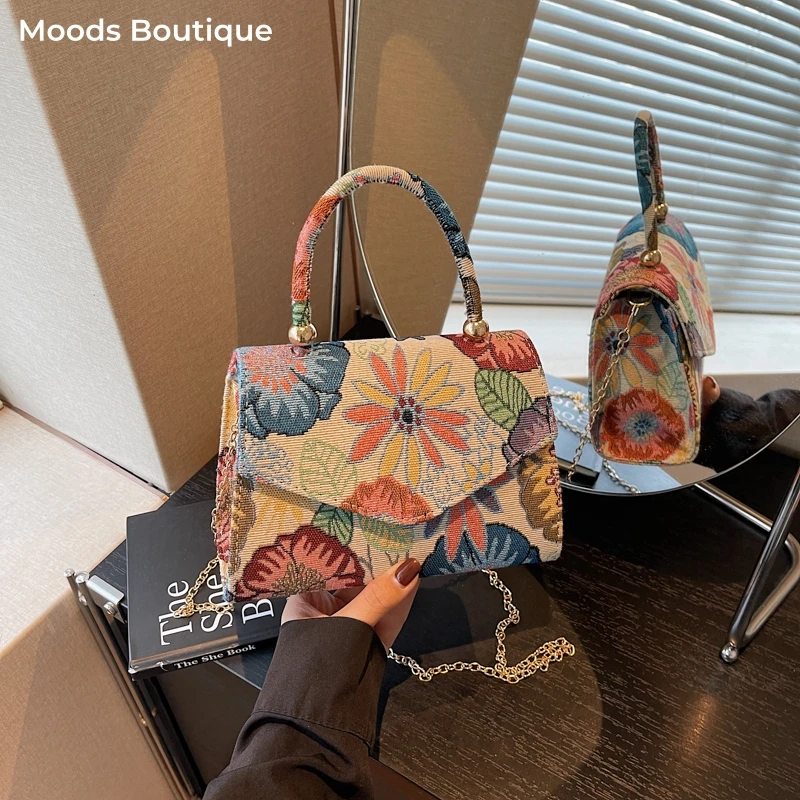 Floral Embroidery Top-handle Bags For Women Jacquard Flap Chain Shoulder Cross Body Bag 2026 Summer Latest Designer Handbags Lux
Floral Embroidery Top-handle Bags For Women Jacquard Flap Chain Shoulder Cross Body Bag 2026 Summer Latest Designer Handbags Lux