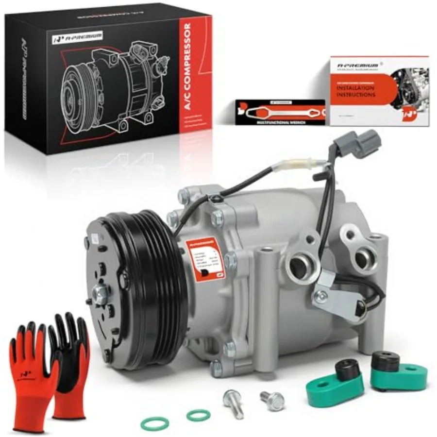 A/C Compressor with Clutch for Honda Civic 1.5L 1.6L 1994-2000, Civic del Sol 1994-1995, CR-V 2.0L 1997-2001, TRS090 S-anden Ty
A/C Compressor with Clutch for Honda Civic 1.5L 1.6L 1994-2000, Civic del Sol 1994-1995, CR-V 2.0L 1997-2001, TRS090 S-anden Ty