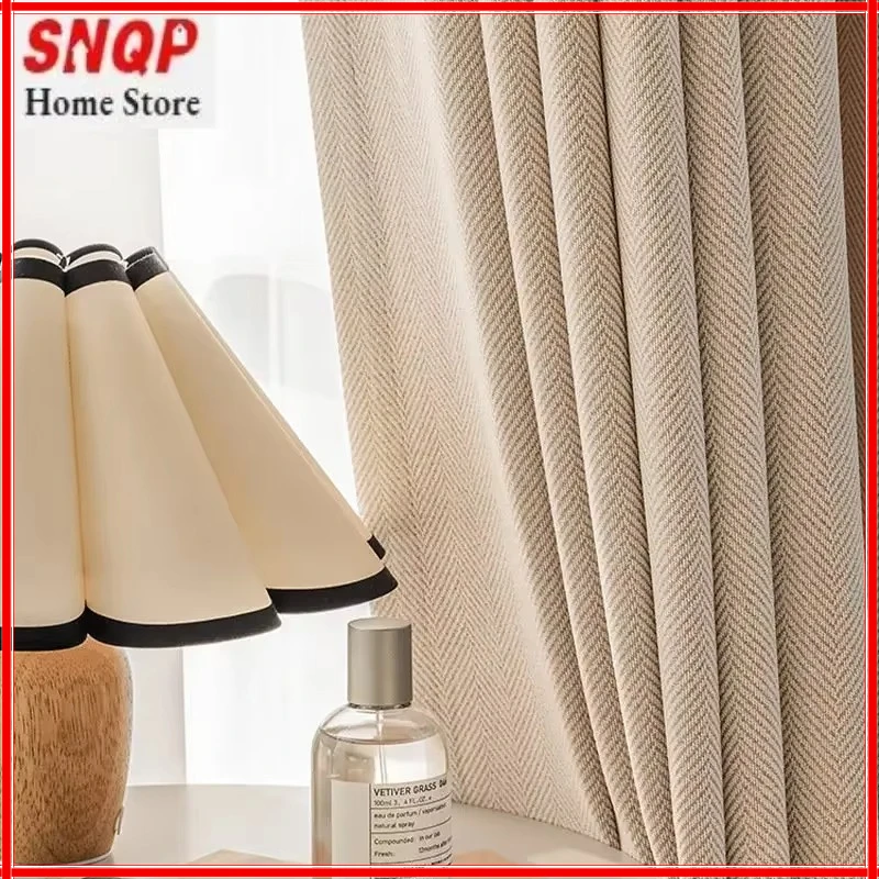 Blackout Luxury Curtains for Living Room Beige Herringbone High Quality Japanese Thed Cotton Linen Dining Room Bedroom Custom
Blackout Luxury Curtains for Living Room Beige Herringbone High Quality Japanese Thed Cotton Linen Dining Room Bedroom Custom