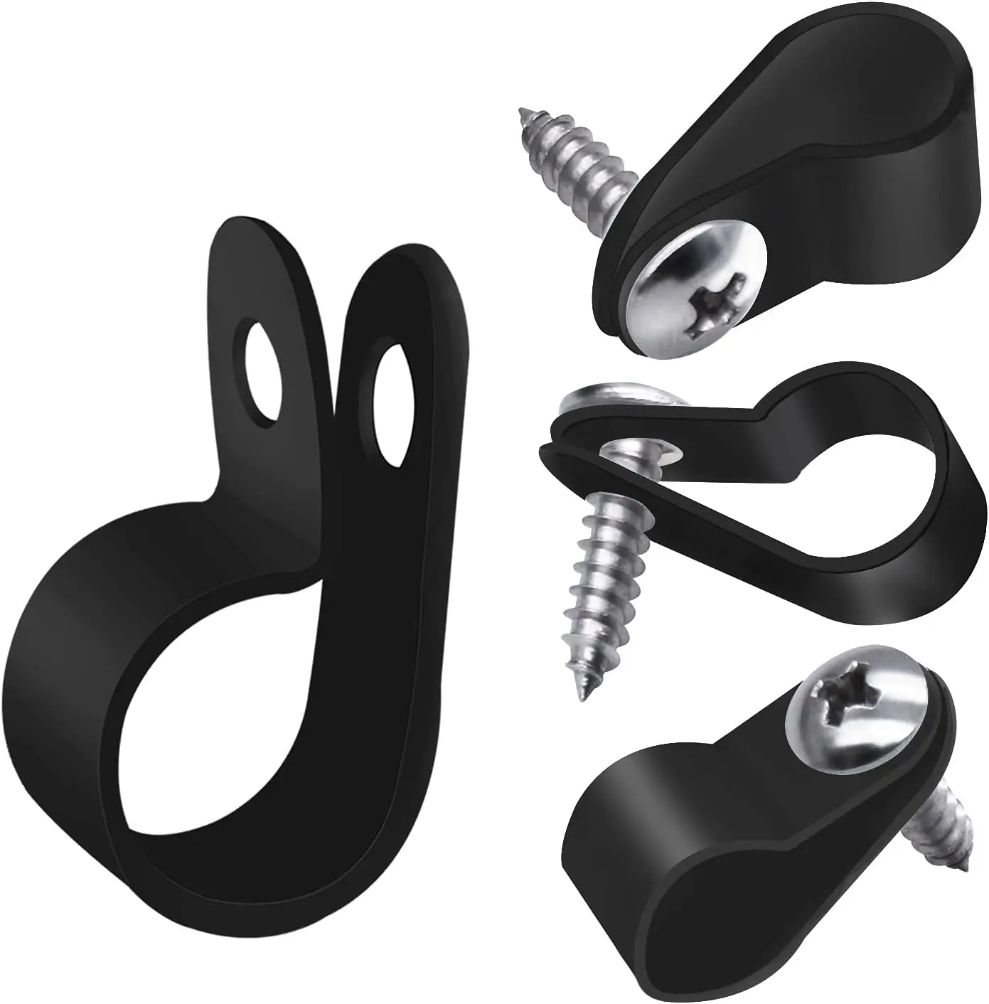 50PCS 1/2 Inch Rope Light Clips P-Style Mounting Clips with Screws for Wire Management
50PCS 1/2 Inch Rope Light Clips P-Style Mounting Clips with Screws for Wire Management