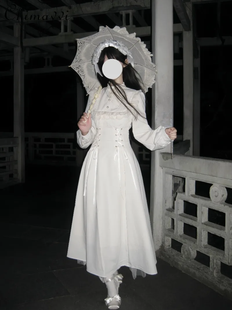 French Retro Court Style White Autumn Winter Long Sleeve Dress Women Waist Cinching Sweet Elegant Lolita Princess Dress
French Retro Court Style White Autumn Winter Long Sleeve Dress Women Waist Cinching Sweet Elegant Lolita Princess Dress