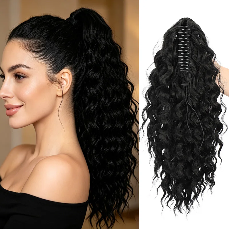15Inch Synthetic Short Deep Curly Claw Clip Hair Extension Fluffy Fake Pony Tail Hairpiece for Women
15Inch Synthetic Short Deep Curly Claw Clip Hair Extension Fluffy Fake Pony Tail Hairpiece for Women