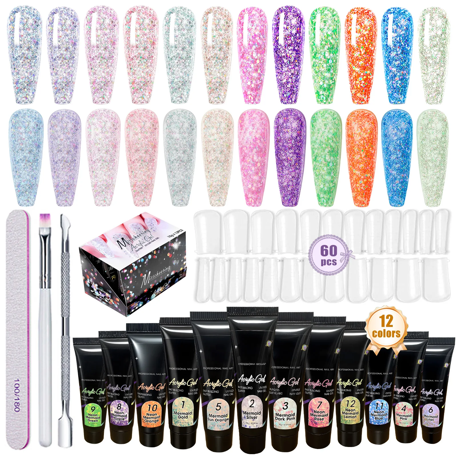 Набор полигелей из 12 цветов, новая улучшенная версия, блестящий стиль, глиттерный полигель для наращивания ногтей, комбинации для сияния вашей жизни
Набор полигелей из 12 цветов, новая улучшенная версия, блестящий стиль, глиттерный полигель для наращивания ногтей, комбинации для сияния вашей жизни