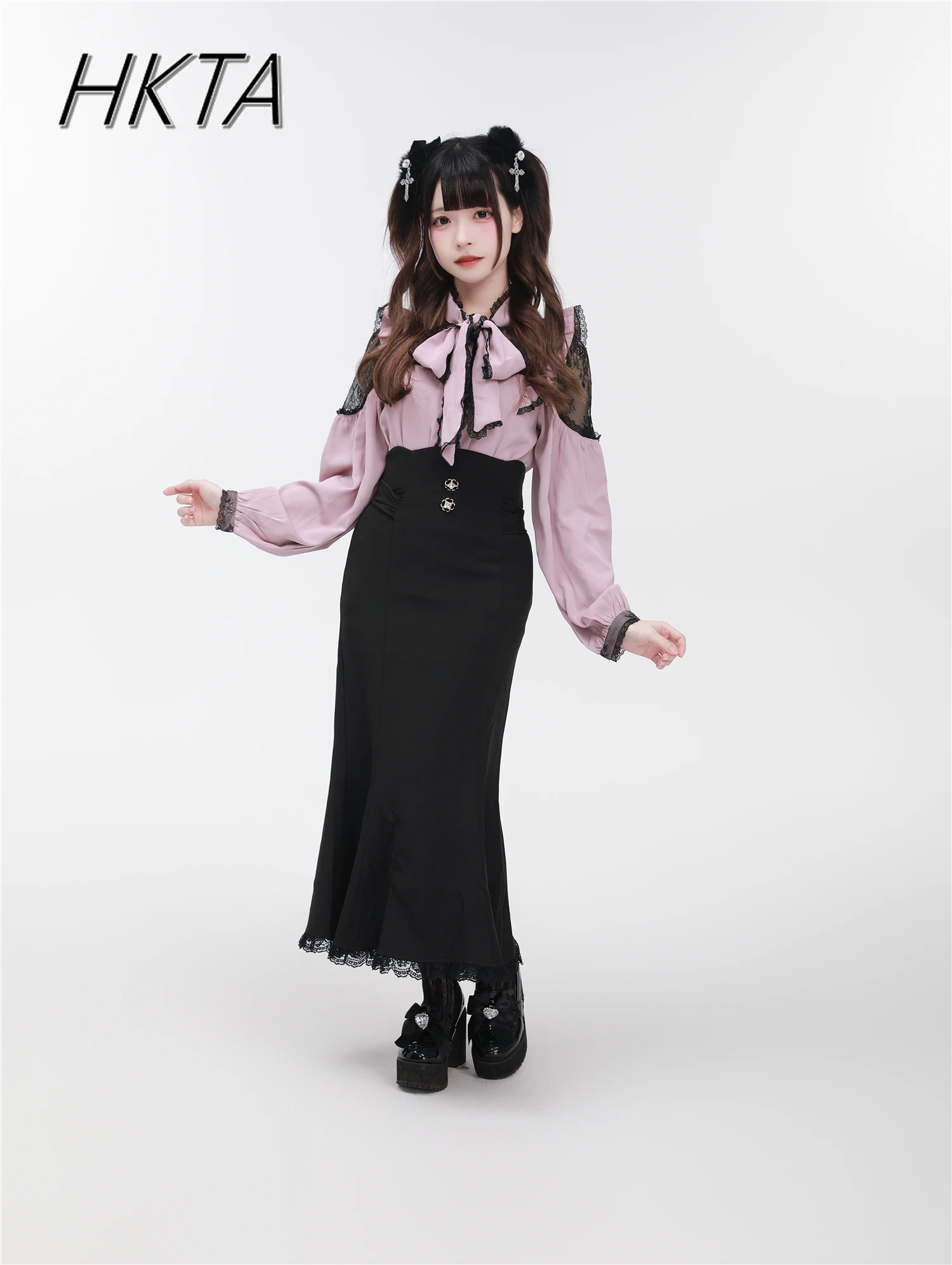 Japanese Style Lace Stitching Bow Strap Purple Black Blouses Women Lolita Sweet Cute Commuter Polo Collar Chiffon Shirt Top
Japanese Style Lace Stitching Bow Strap Purple Black Blouses Women Lolita Sweet Cute Commuter Polo Collar Chiffon Shirt Top
