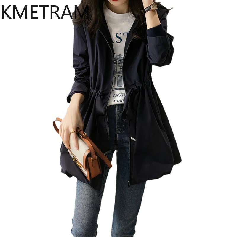 KMETRAM Fashion Trench Coats Black Hooded Jackets High Quality New in Outerwears Fall Clothes 2024 Women Ветровка Женская
KMETRAM Fashion Trench Coats Black Hooded Jackets High Quality New in Outerwears Fall Clothes 2024 Women Ветровка Женская