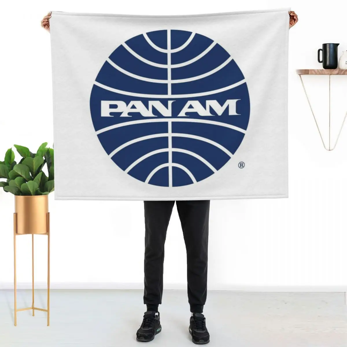 Pan Am Mid 1950s Globe Inverted Throw Blanket Cozy Sofa Blanket for TV Watching Napping
Pan Am Mid 1950s Globe Inverted Throw Blanket Cozy Sofa Blanket for TV Watching Napping