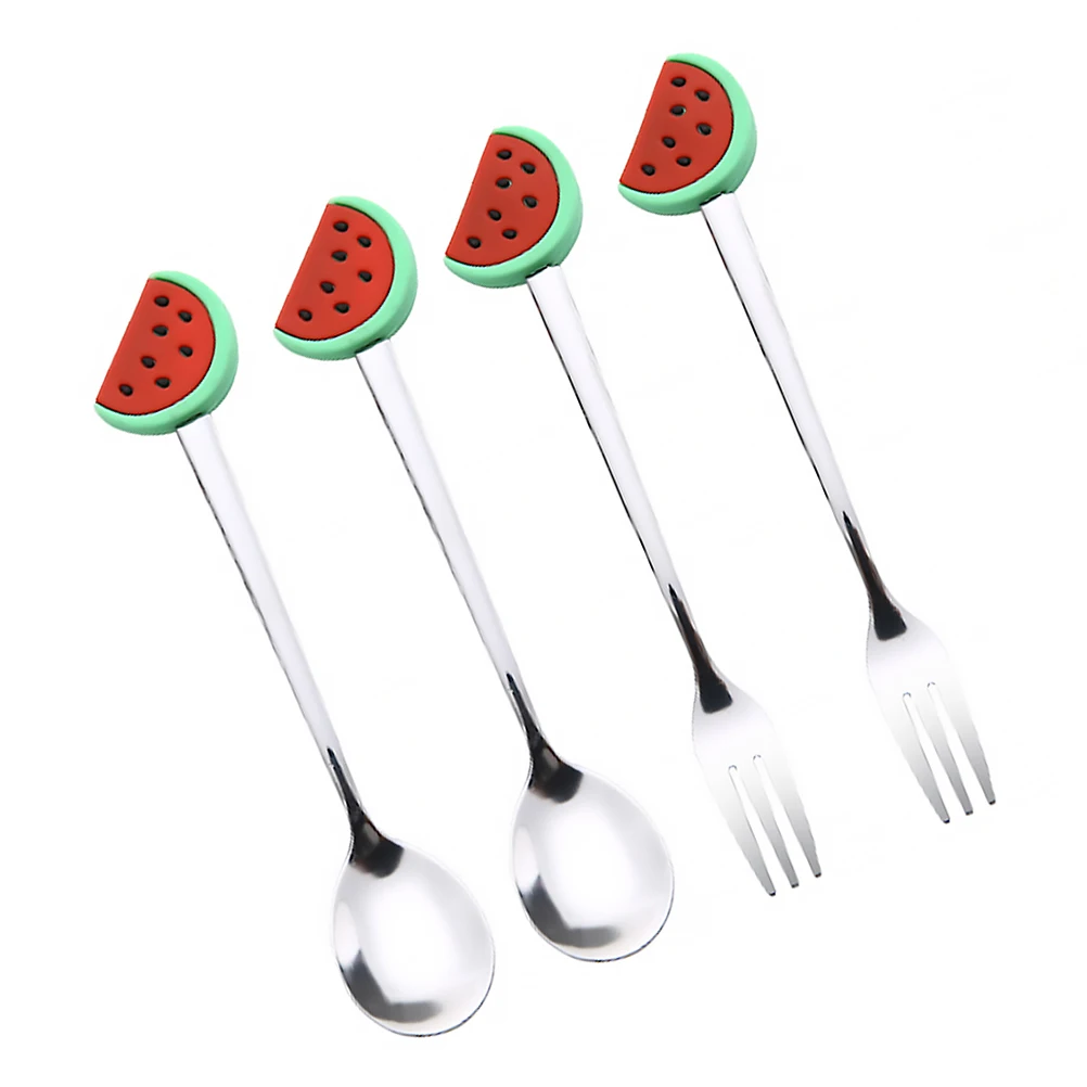 4PCS Watermelon Spoon Fork Stainless Steel Kitchen Eating Tools Fruit Design Tableware Eating Tools Silica Gel Utensil
4PCS Watermelon Spoon Fork Stainless Steel Kitchen Eating Tools Fruit Design Tableware Eating Tools Silica Gel Utensil