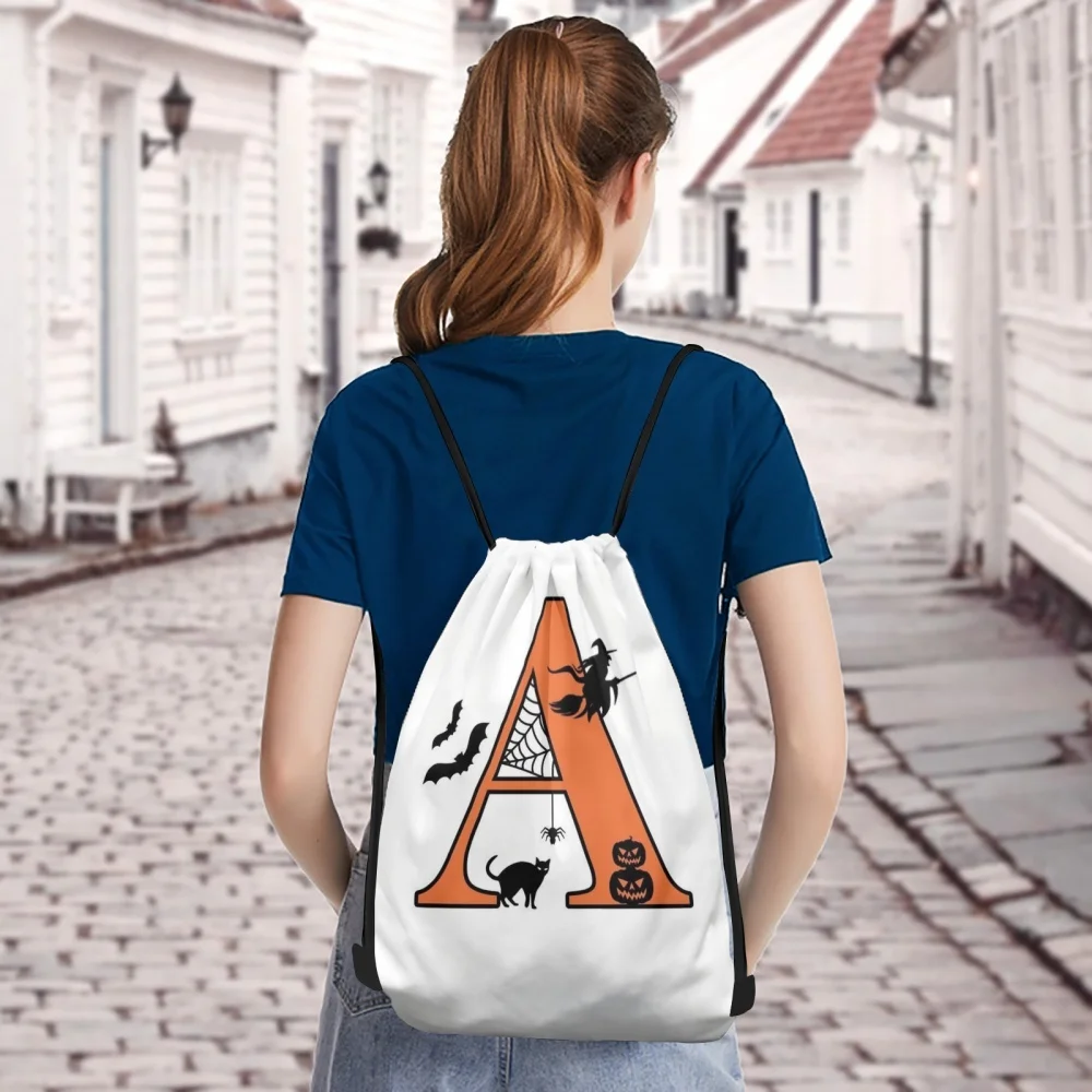 1pc Custom Name Halloween Monogram Initial Letter Drawstring Backpack Personalized Trick Or Treat Candy Storage Sack Holiday Bag
1pc Custom Name Halloween Monogram Initial Letter Drawstring Backpack Personalized Trick Or Treat Candy Storage Sack Holiday Bag