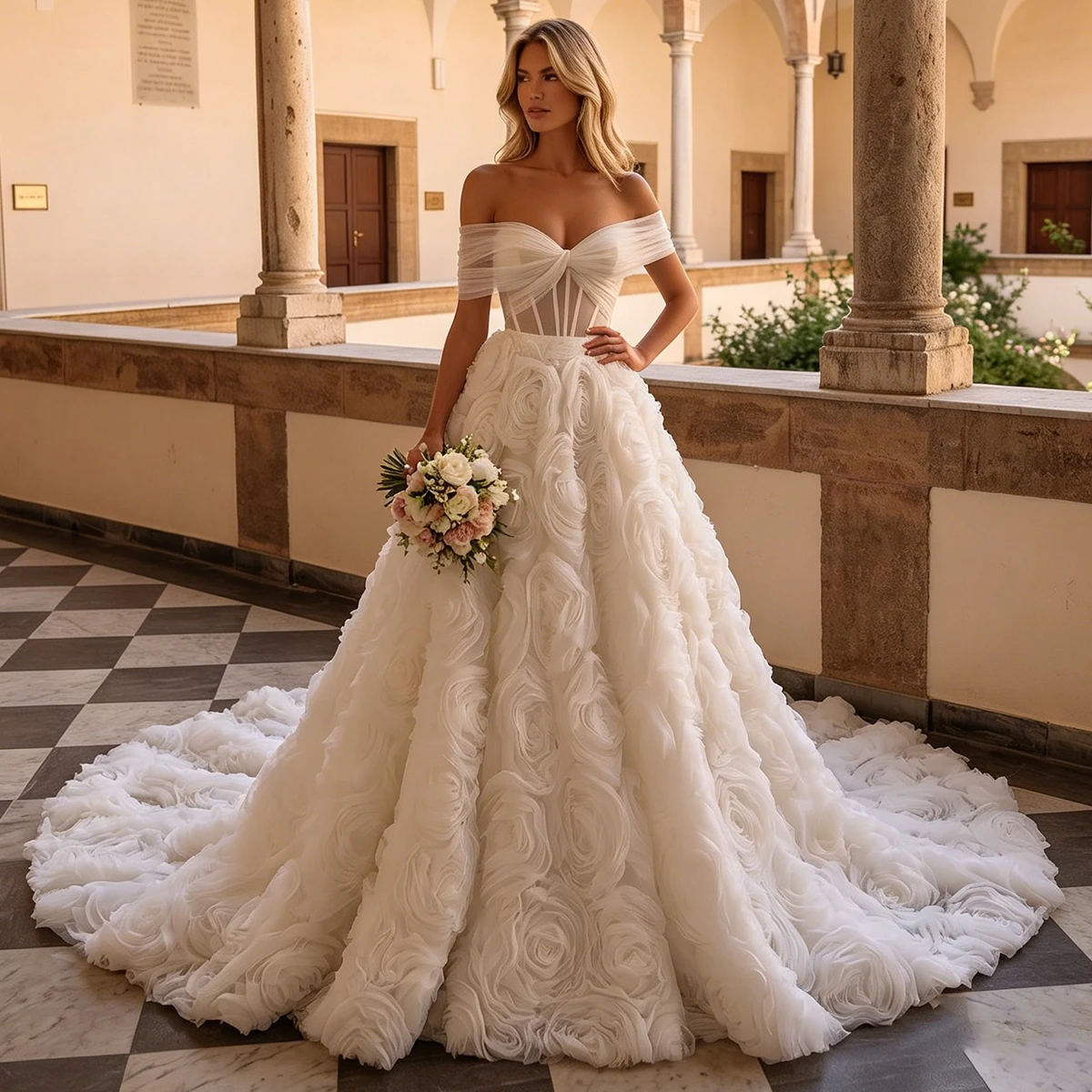 Elegant Tulle Off Shoulder Wedding Dress For Bride Puffy Ball Gown For Women Long Bridal Gown Vestidos Novia
Elegant Tulle Off Shoulder Wedding Dress For Bride Puffy Ball Gown For Women Long Bridal Gown Vestidos Novia