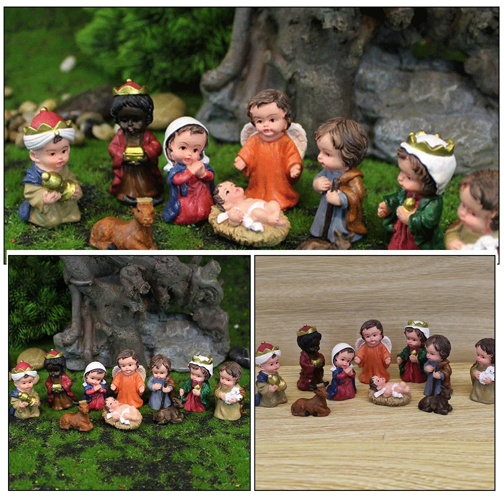 1Set Resin Jesus Nativity Scene Birth of Jesus Statue Small Christmas Decoration Desktop Nativity Set Religious Home Decor
1Set Resin Jesus Nativity Scene Birth of Jesus Statue Small Christmas Decoration Desktop Nativity Set Religious Home Decor