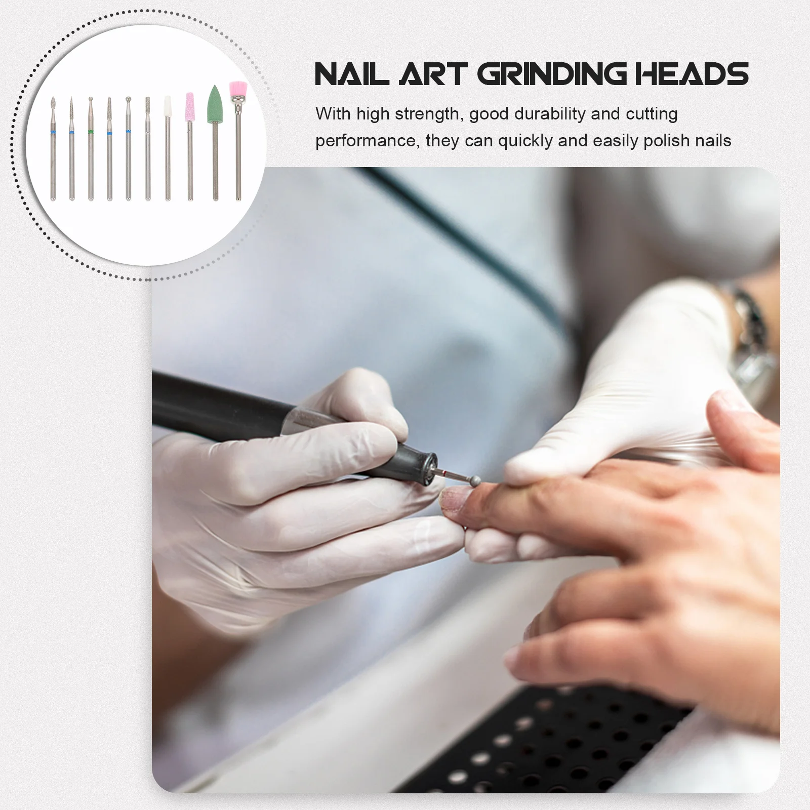 10Pcs Nail Art Drill Bits Multifunctional Manicure Grinding Heads Durable Polishing Tools Nail Art Sanding Bits Professional
10Pcs Nail Art Drill Bits Multifunctional Manicure Grinding Heads Durable Polishing Tools Nail Art Sanding Bits Professional