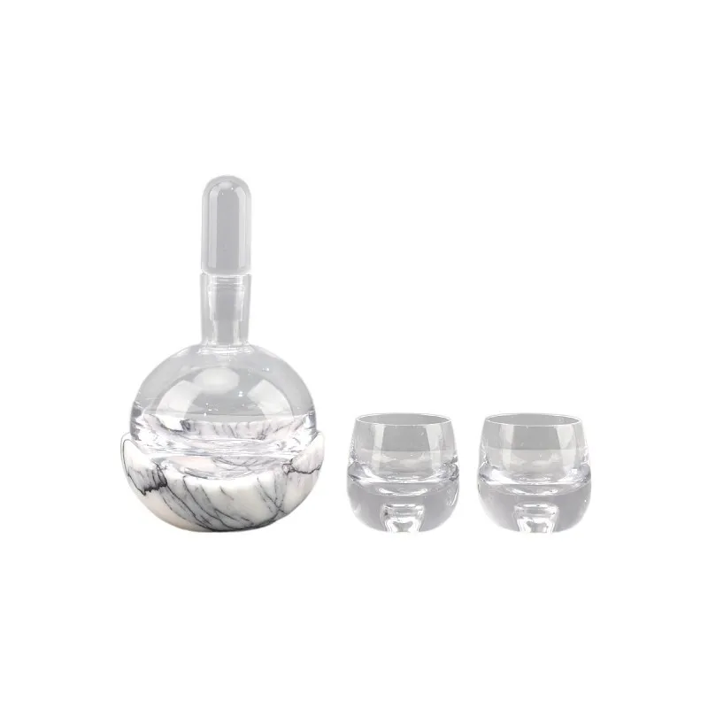 Light luxury high-end marble base glass decanter wine glass set, hotel bar restaurant home decoration
Light luxury high-end marble base glass decanter wine glass set, hotel bar restaurant home decoration