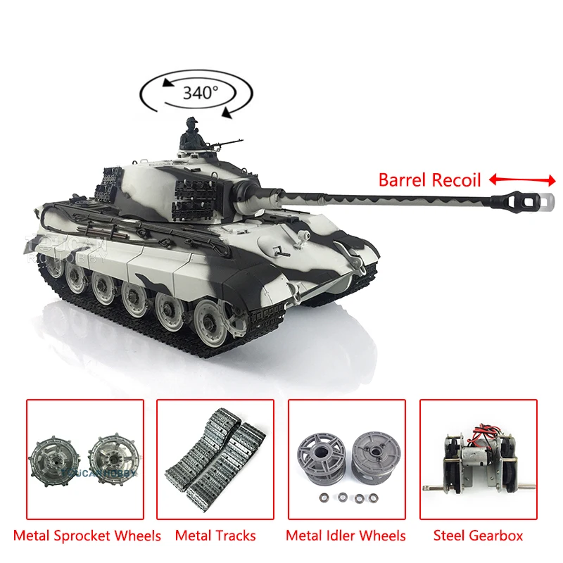 HENG LONG 1/16 7,0 Немецкий радиоуправляемый танк King Tiger 3888A Металлические гусеницы Barrel Recoil Smoking Tiger II Звуковые игрушки BB Unit TH19726
HENG LONG 1/16 7,0 Немецкий радиоуправляемый танк King Tiger 3888A Металлические гусеницы Barrel Recoil Smoking Tiger II Звуковые игрушки BB Unit TH19726
