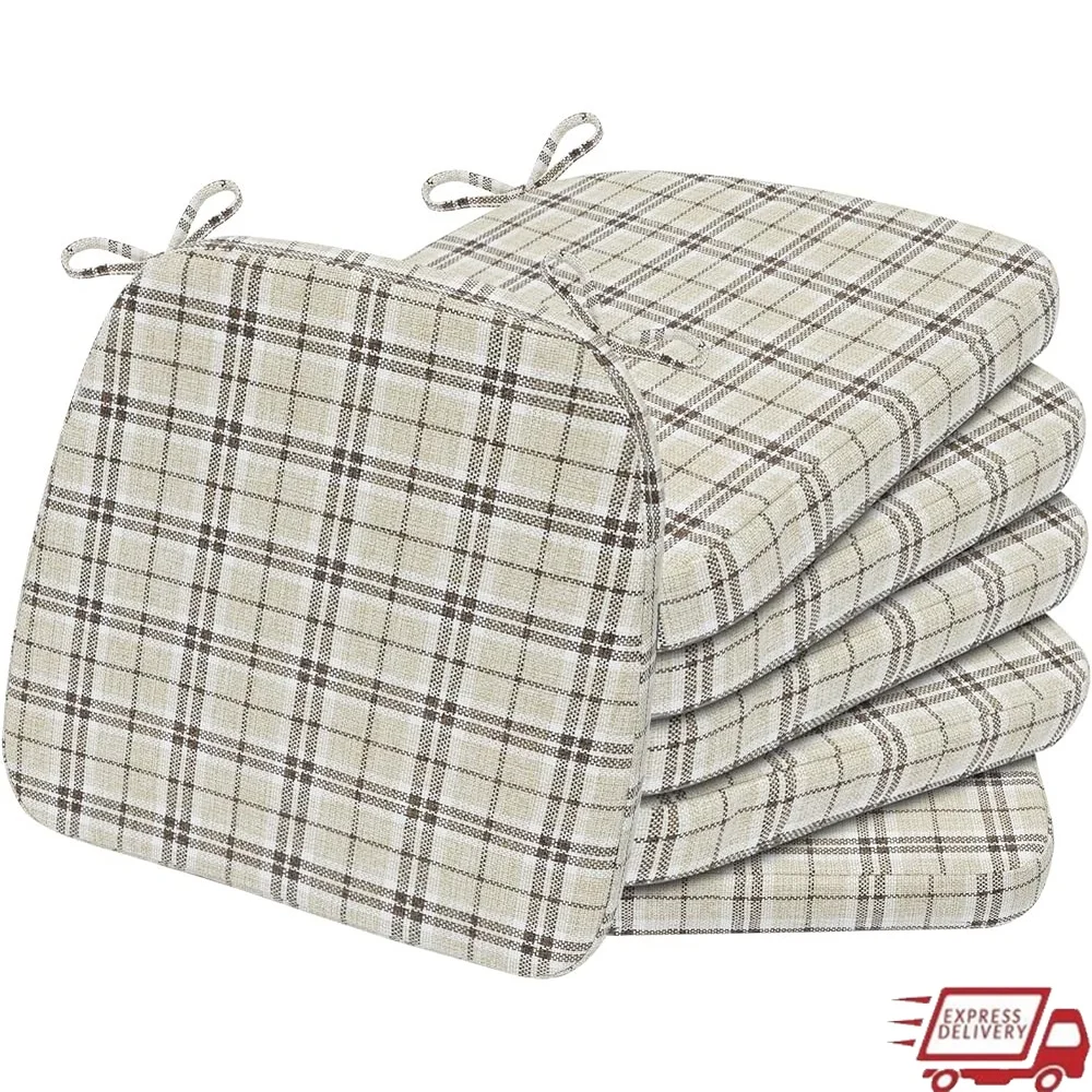 D Shape Chair Cushions Non Slip Ties Removable Cover 2 Inch Thick Ergonomic Foam Dining Seat Pads Indoor Use 6 Count
D Shape Chair Cushions Non Slip Ties Removable Cover 2 Inch Thick Ergonomic Foam Dining Seat Pads Indoor Use 6 Count
