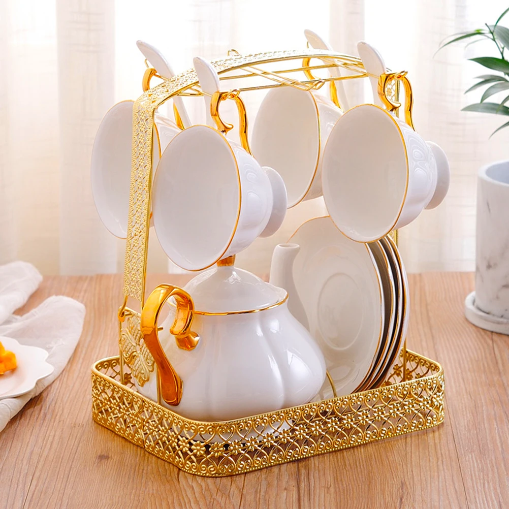 6 Hooks Coffee Cup Basket Decorative Holder Organizer Iron Mug Display Stand Shelf Rack Solution Kitchen Countertop Space Saving
6 Hooks Coffee Cup Basket Decorative Holder Organizer Iron Mug Display Stand Shelf Rack Solution Kitchen Countertop Space Saving