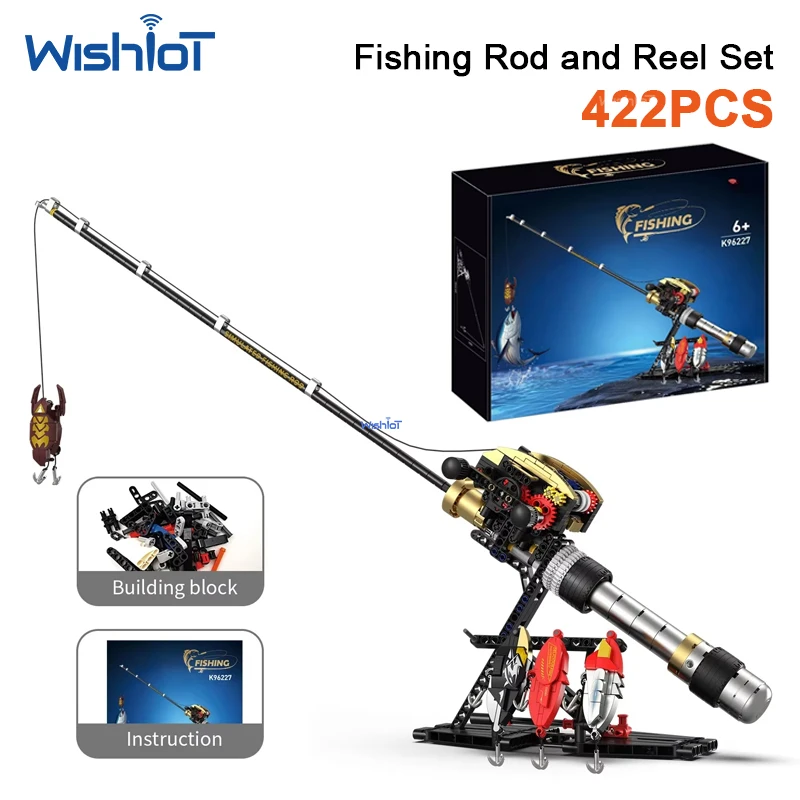 K96227 Simulated Gear Reel Fishing Rod Model Building Blocks Creative DIY Fishing Game Educational Toy Bricks Boys Birthday Gift
K96227 Simulated Gear Reel Fishing Rod Model Building Blocks Creative DIY Fishing Game Educational Toy Bricks Boys Birthday Gift