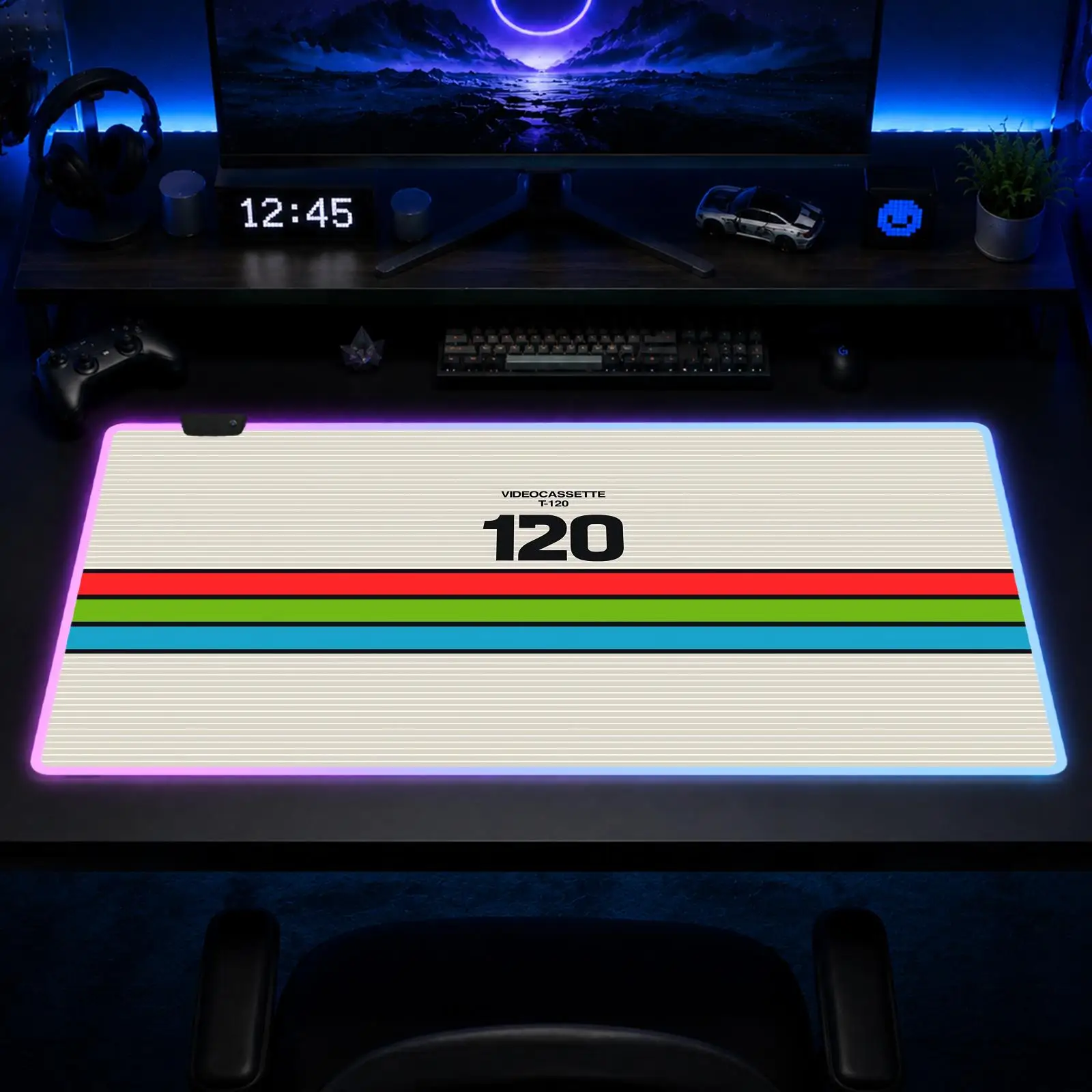 VHS Retro Style Mouse Pad Gaming Anime Mouse Pad XXL RGB Desk Mats LED Table Pads Backlit Rubber Desktop
VHS Retro Style Mouse Pad Gaming Anime Mouse Pad XXL RGB Desk Mats LED Table Pads Backlit Rubber Desktop