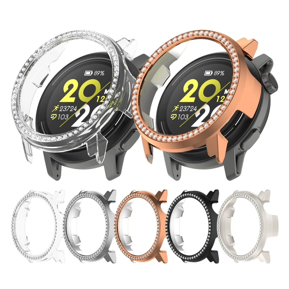 Чехол для COROS PACE Pro, однорядный, с бриллиантами, полый защитный чехол 
Чехол для COROS PACE Pro, однорядный, с бриллиантами, полый защитный чехол