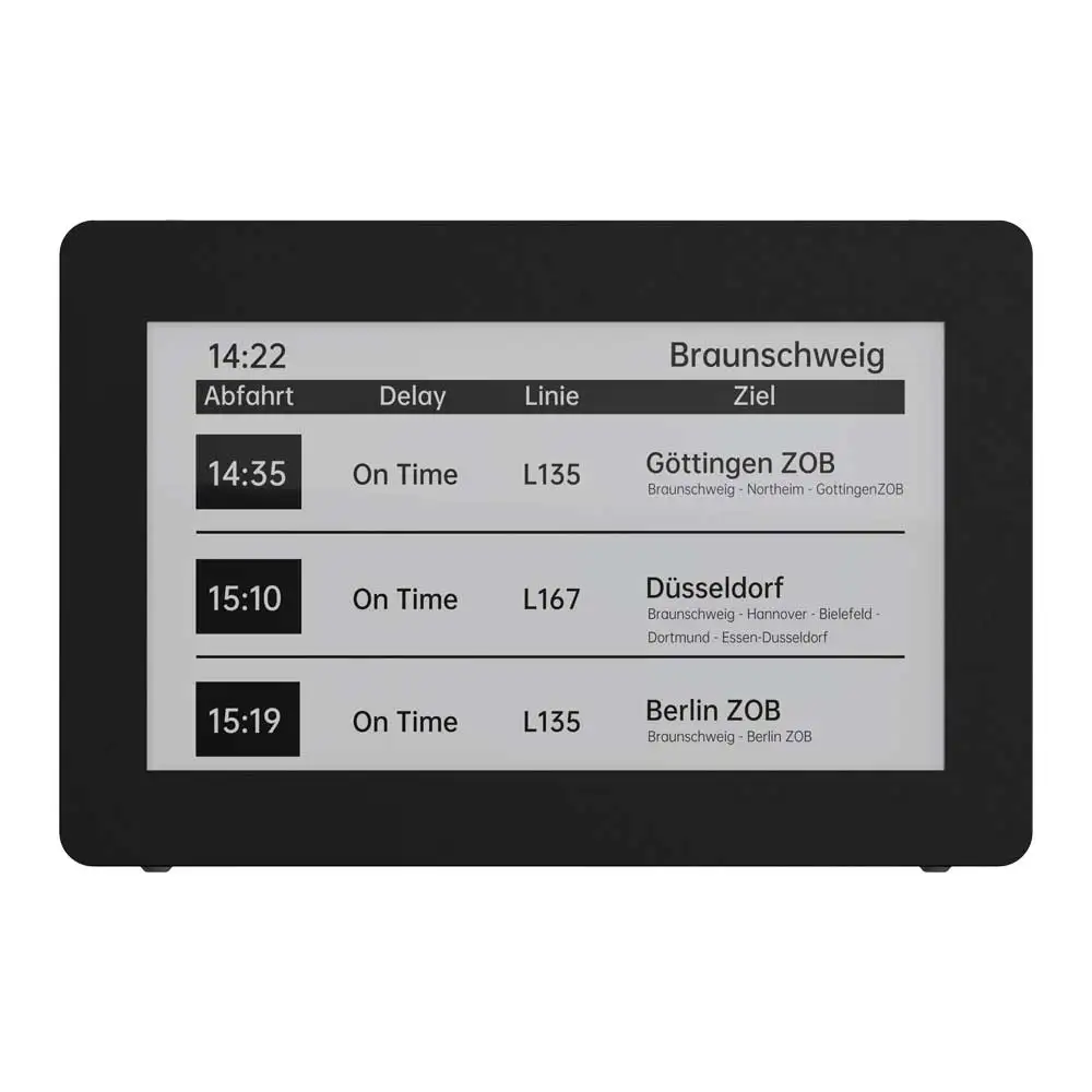 Настраиваемый 32/28-дюймовый E-Ink дисплей для остановок общественного транспорта: уличный, с длительным сроком службы батареи, энергосберегающий, экологичный
Настраиваемый 32/28-дюймовый E-Ink дисплей для остановок общественного транспорта: уличный, с длительным сроком службы батареи, энергосберегающий, экологичный