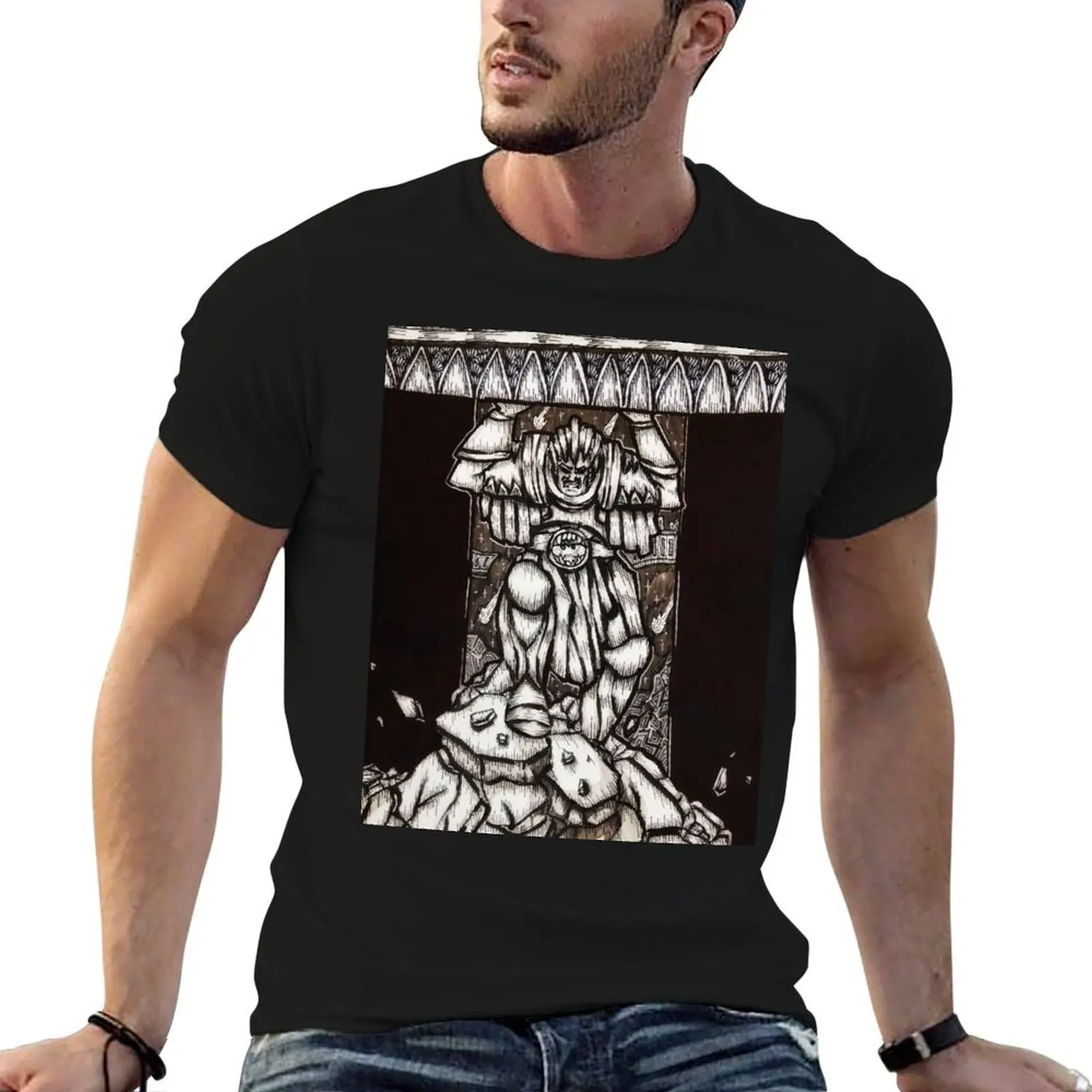 Portrait of Angron T-Shirt t shirts for man slim fit black cotton t-shirt plain for man package t shirt man casual T-shirt
Portrait of Angron T-Shirt t shirts for man slim fit black cotton t-shirt plain for man package t shirt man casual T-shirt