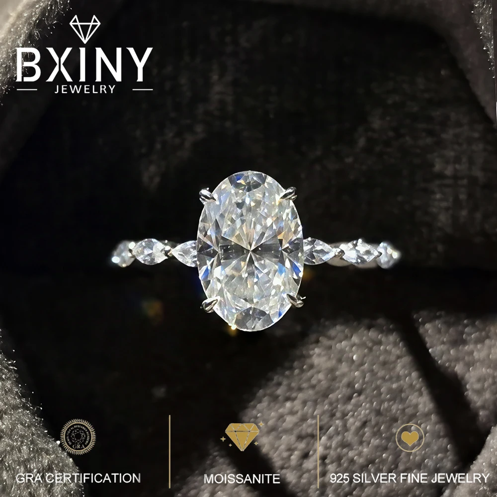 BXINY 1/2Carat Oval Cut Full Moissanite Rings S925 Silver for Women D Color VVS Lab Diamond Wedding Bands Gifts Jewelry with GRA
BXINY 1/2Carat Oval Cut Full Moissanite Rings S925 Silver for Women D Color VVS Lab Diamond Wedding Bands Gifts Jewelry with GRA
