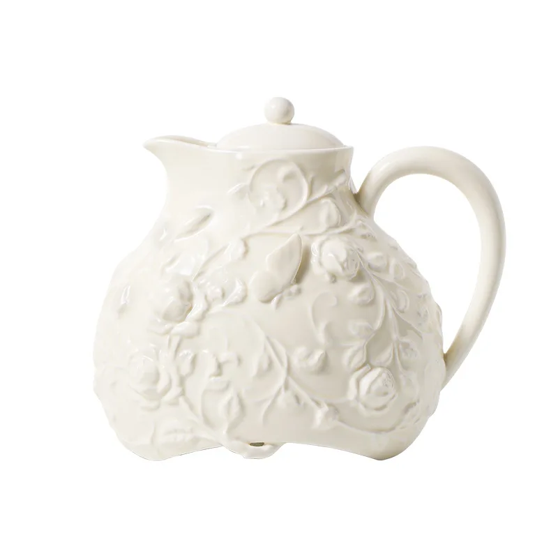 European relief coffee cup saucer high value French tea set household afternoon tea retro teapot court style cup
European relief coffee cup saucer high value French tea set household afternoon tea retro teapot court style cup