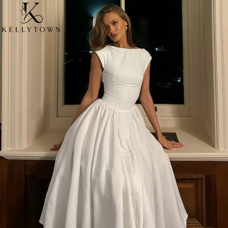 White Dress Women Solid High Wait Pleated Midi Dress Summer Outfits Club Evening A Line Elegant Fashion Backless Black Dress
White Dress Women Solid High Wait Pleated Midi Dress Summer Outfits Club Evening A Line Elegant Fashion Backless Black Dress