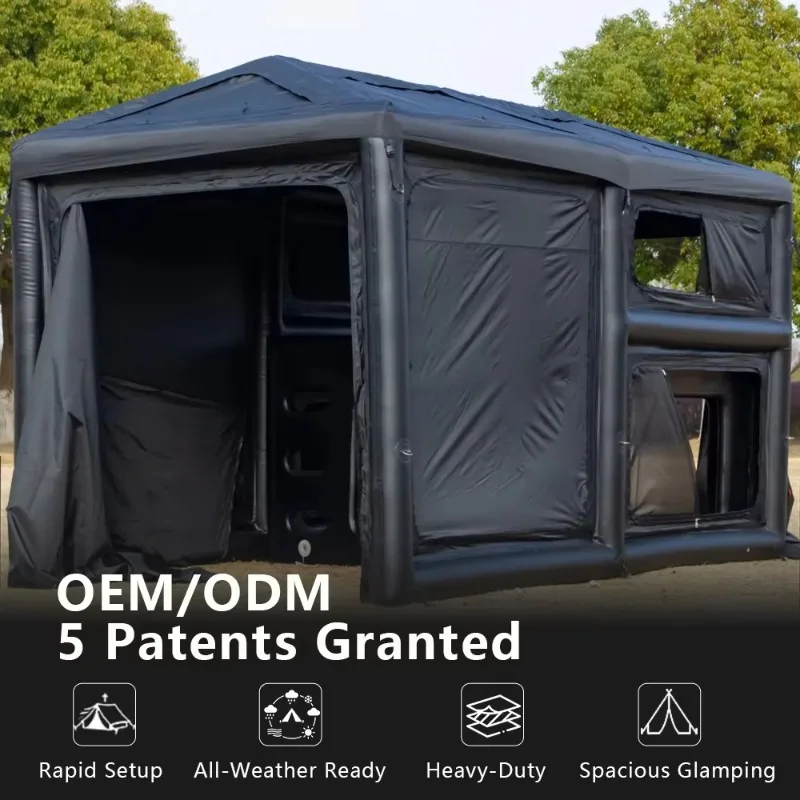 Oversized Air Blowup Tent Foldable Taller Reinforced Tenda Campeggio Waterproof Camping Cube Black Rectangular Inflatable Tent
Oversized Air Blowup Tent Foldable Taller Reinforced Tenda Campeggio Waterproof Camping Cube Black Rectangular Inflatable Tent