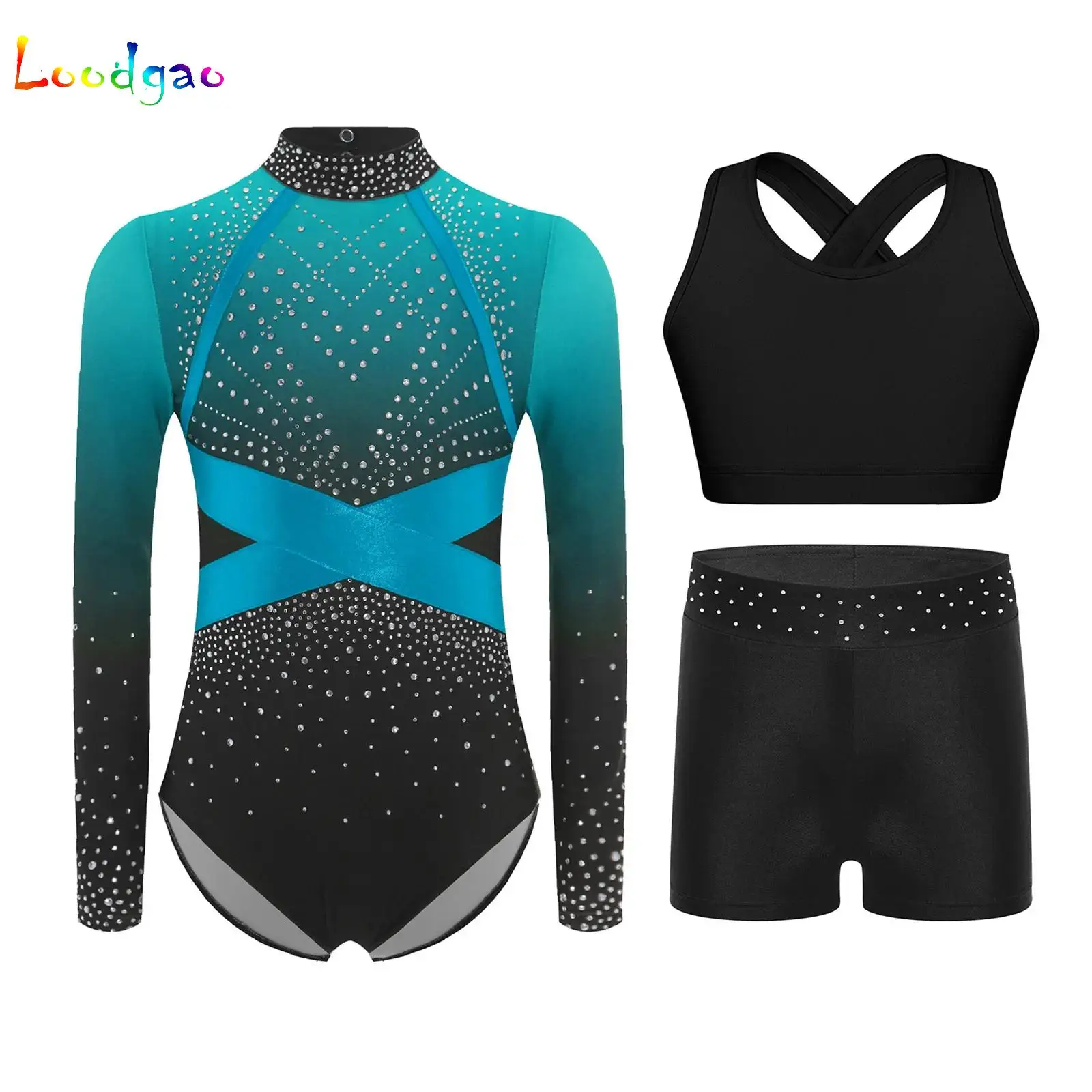 Kids Girl Sportswear Figure Skating Practice Outfit Long Sleeve Rhinestones Leotard+Vest+Shorts Suit for Gymnastics Ballet Dance
Kids Girl Sportswear Figure Skating Practice Outfit Long Sleeve Rhinestones Leotard+Vest+Shorts Suit for Gymnastics Ballet Dance
