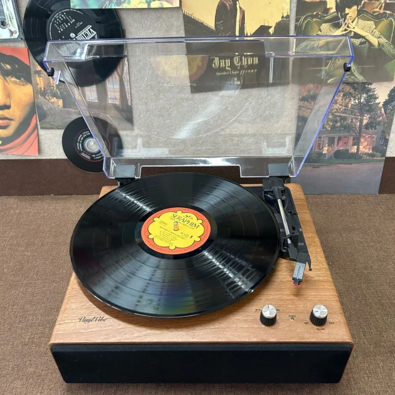 European retro vinyl record player, antique phonograph, Bluetooth audio, independent sound cavity, living room atmosphere LP
European retro vinyl record player, antique phonograph, Bluetooth audio, independent sound cavity, living room atmosphere LP